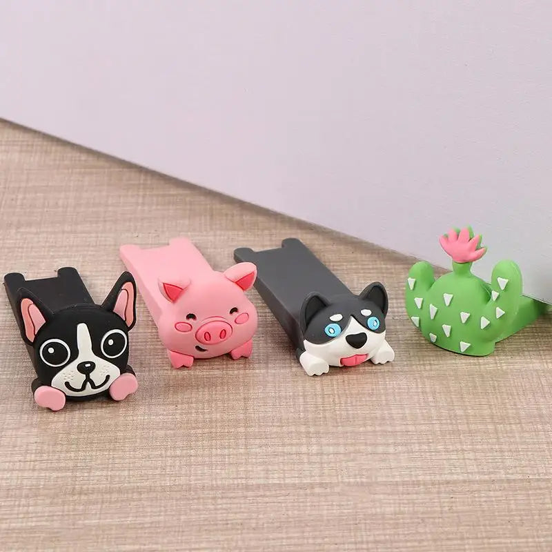 New 1pc Wedge Doorstops New Silicone Door Stop Reusable Shock Absorbent Block Anti-collision Stopper Home Door Doorstop Peaceful Pleasures Health and Wellness