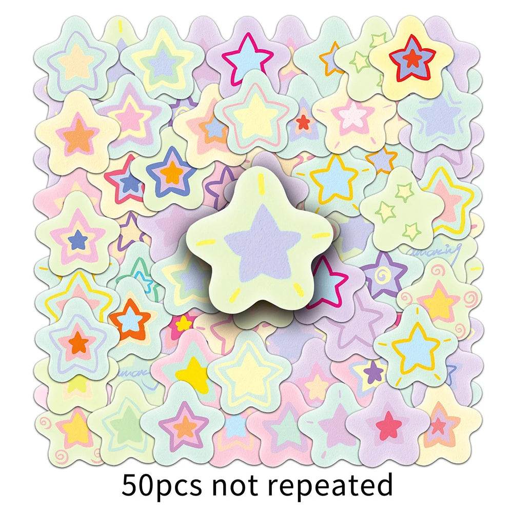 50 Star Graffiti Small Fresh Cute Cartoon Waterproof Decorative
