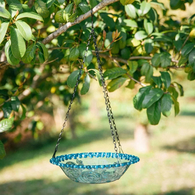 Hanging Bird Bath & Feeder Tray – Garden Wildlife Water Bowl