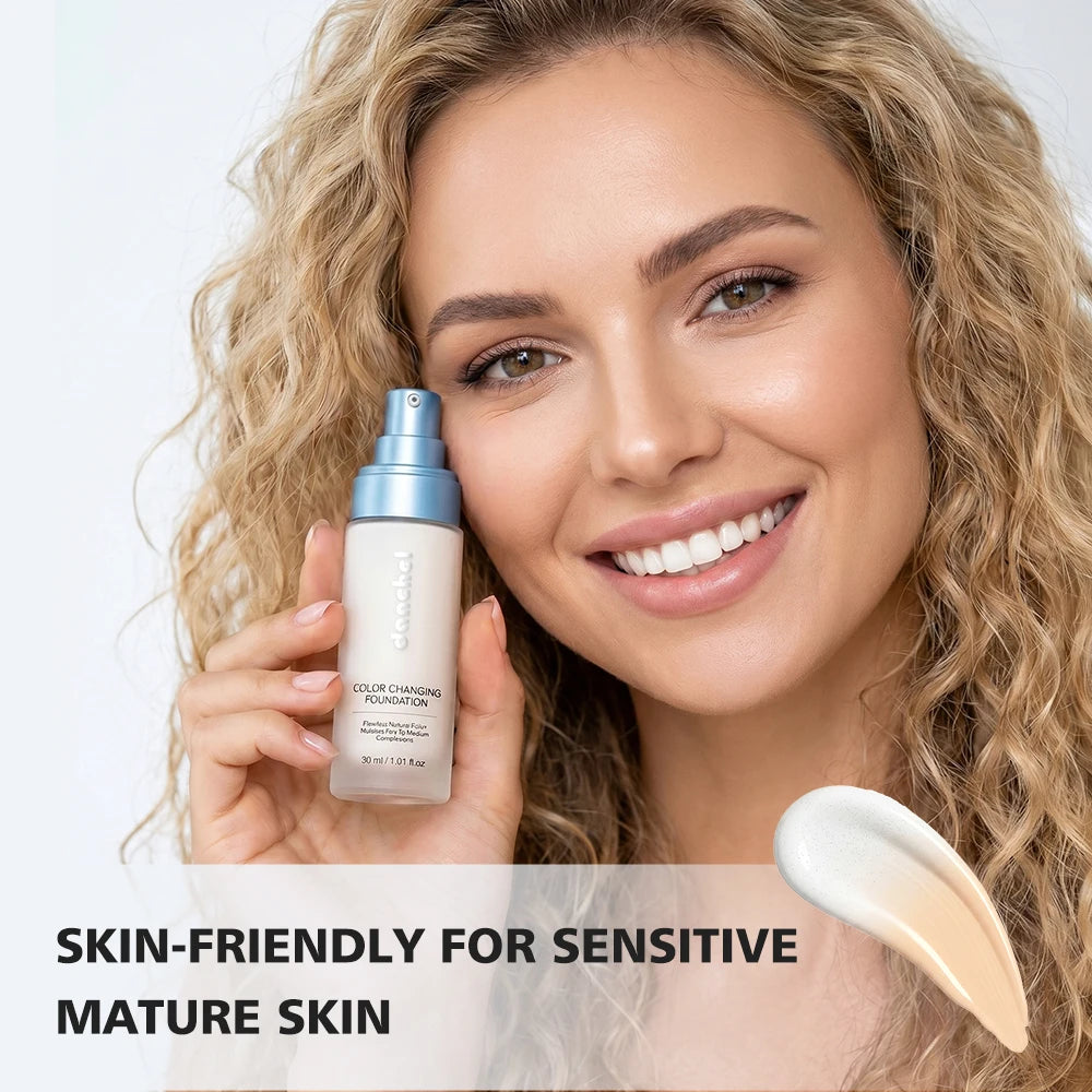 Color Changing Liquid Foundation Matte Full Coverage Concealer Waterproof Oil Control Long Lasting Face Nude Makeup Base Peaceful Pleasures Health and Wellness
