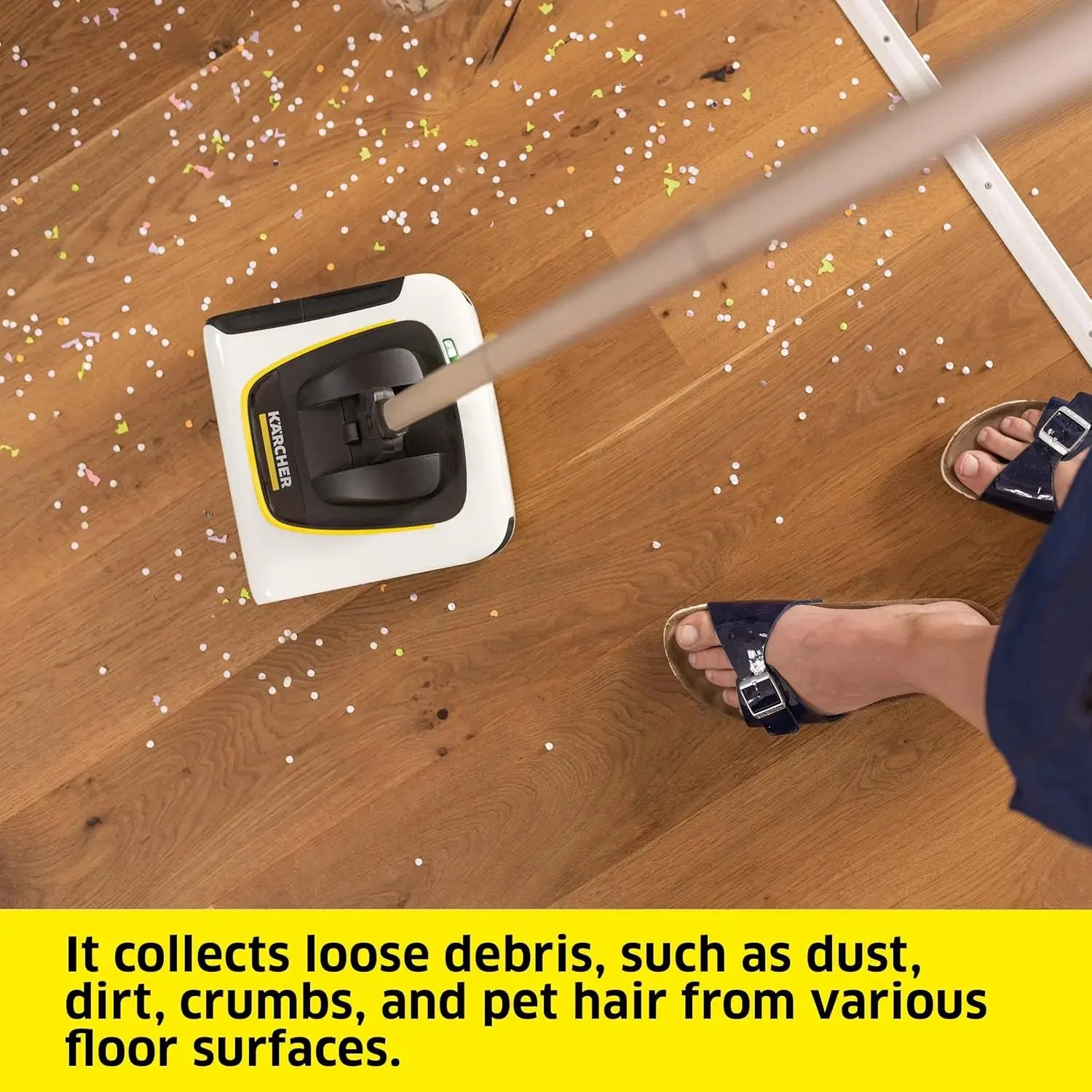 Electric Floor Sweeper for Carpets, Hardwood & Tiles - Lightweight Cordless Broom for Hair, Dirt & Dust Peaceful Pleasures Health and Wellness