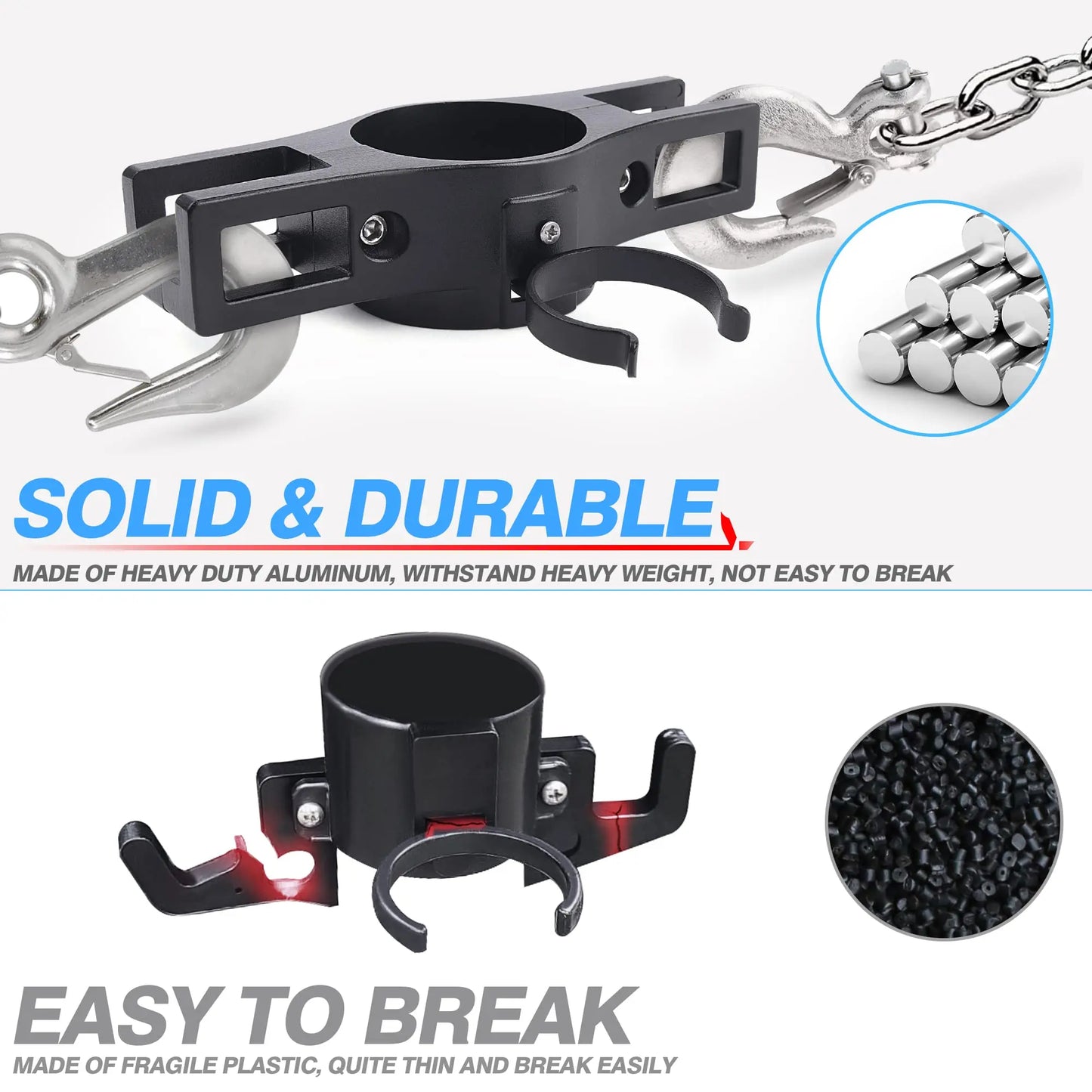 Aluminum Front Trailer Jack Chain Bracket One-piece 7-Pin Plug Mount