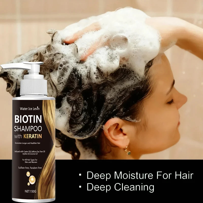 Biotin Keratin Shampoo – Jojoba & Coconut Oil, All Hair Types