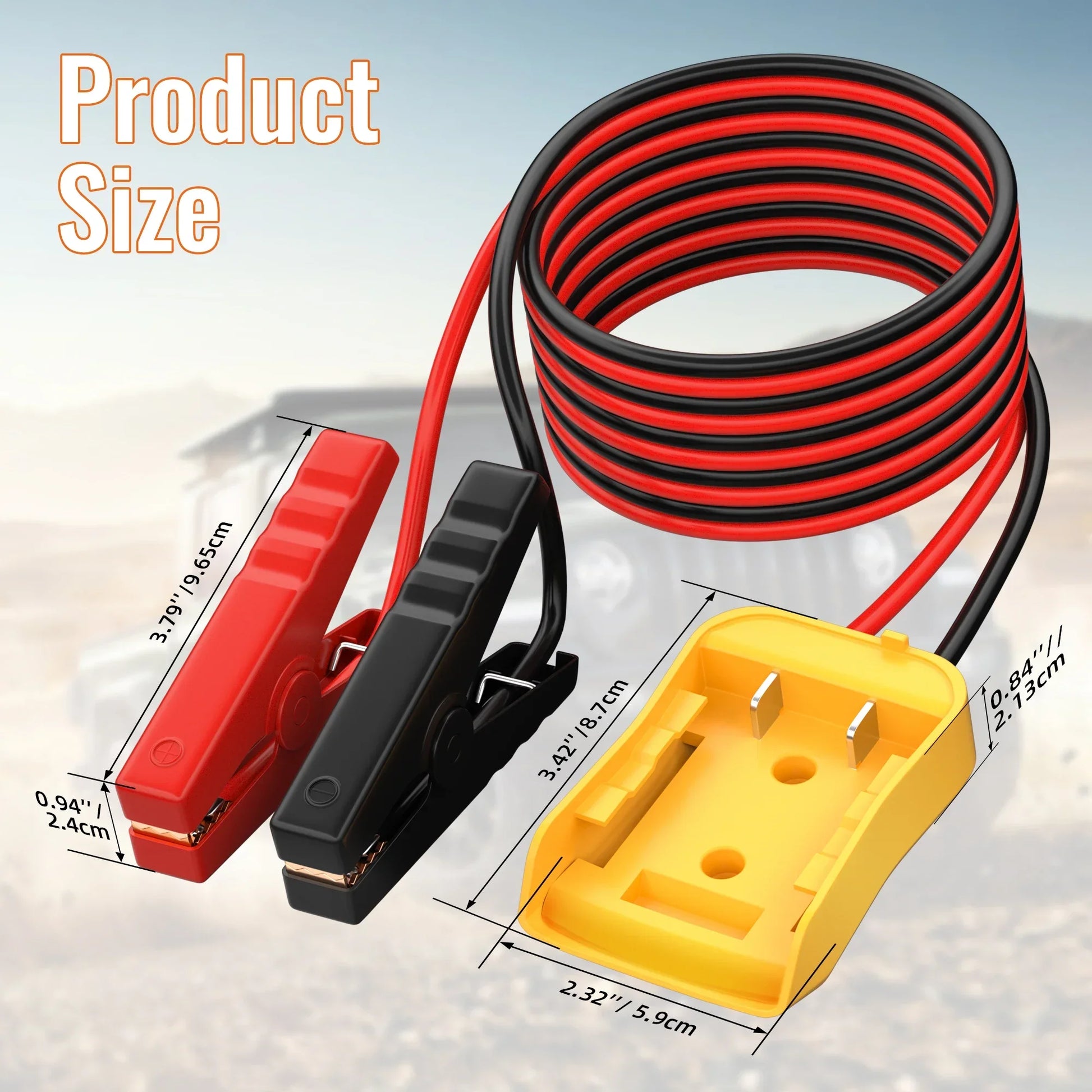 Jumper Cable Clamps with DEWALT 20V Battery Adapter Peaceful Pleasures Health and Wellness For DEWALT United States
