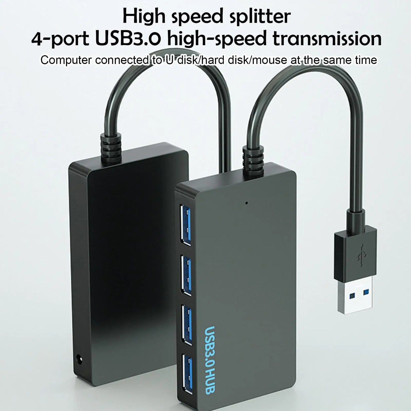 4-Port USB 3.0 Hub Splitter – 5Gbps High-Speed Expander