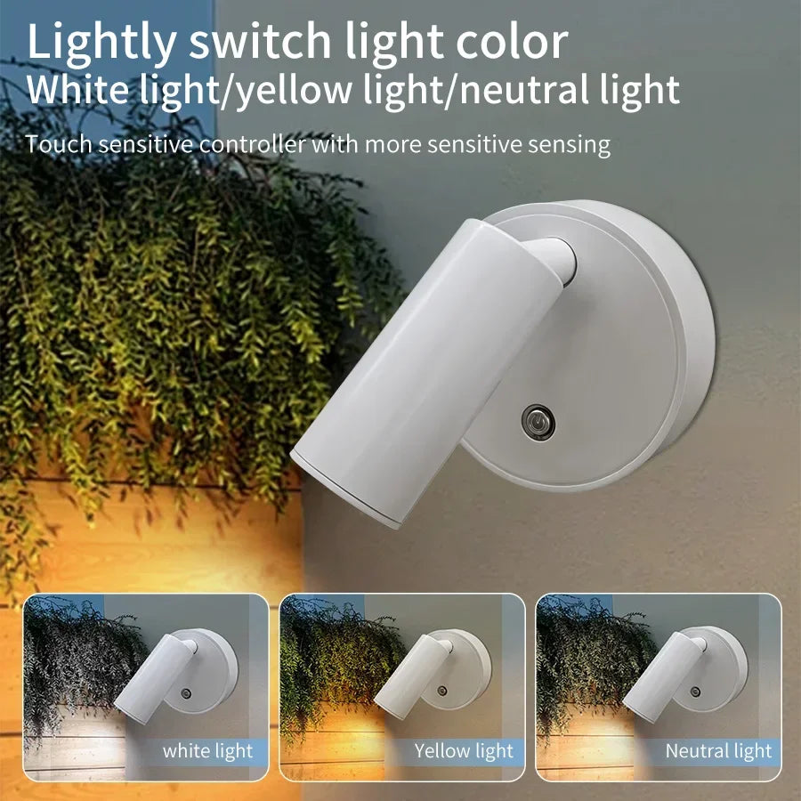Wireless Magnetic LED Wall Spotlight – Dimmable & Rechargeable