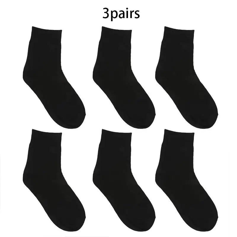 3 Pairs Sports Socks Men Women Elastic Breathable Sweat Absorbing Simple Versatile Athletic Socks Peaceful Pleasures Health and Wellness black One Size