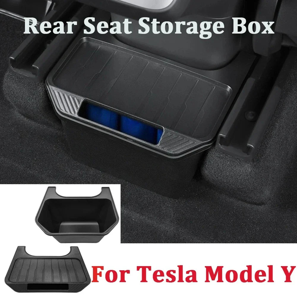 Tesla Model Y Rear Seat Storage Box Organizer 2021–2024