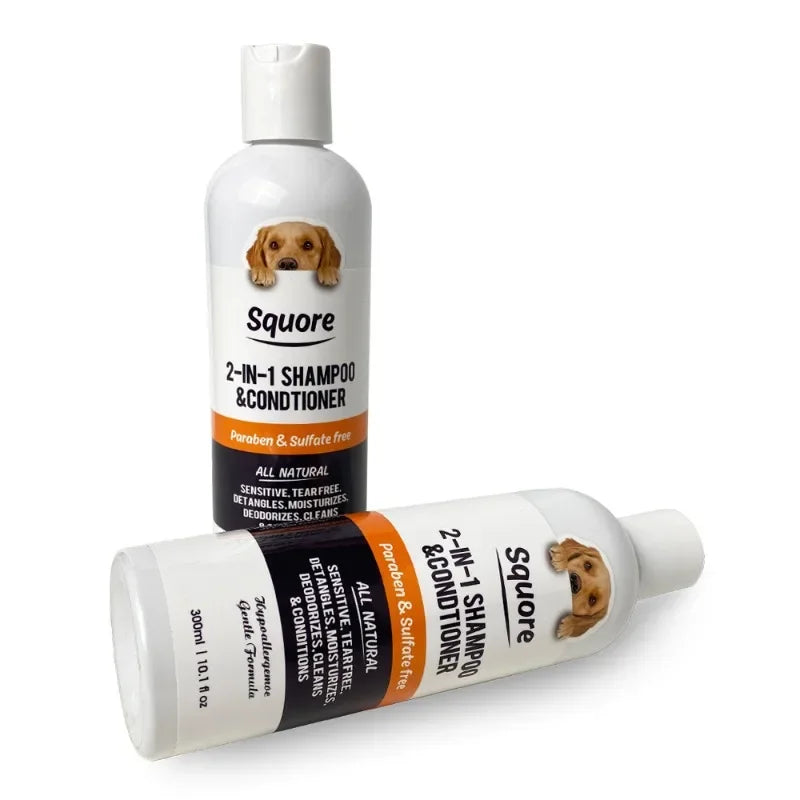 300ml Deodorizing Pet Shampoo Conditioner Natural Moisturizing Formula with PH Balance Dogs Cats Gentle Hypoallergenic Bath Foam Peaceful Pleasures Health and Wellness