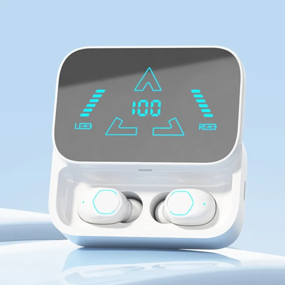 LED Display Wireless Bluetooth Earphones Noise Reduction Low Latency Bluetooth Headset TWS Bass Bluetooth Headphone Sports Peaceful Pleasures Health and Wellness