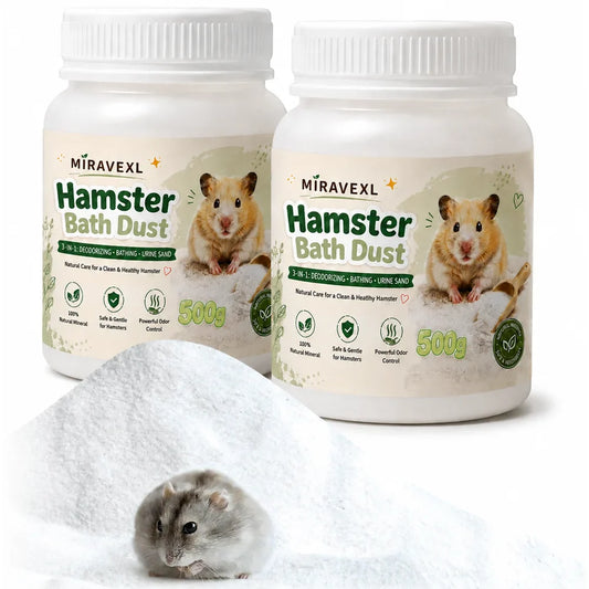MIRAVEXL Hamster Bath Sand – Odor Control for Small Pets 500g Small Pet Bath Sand Oasis Select