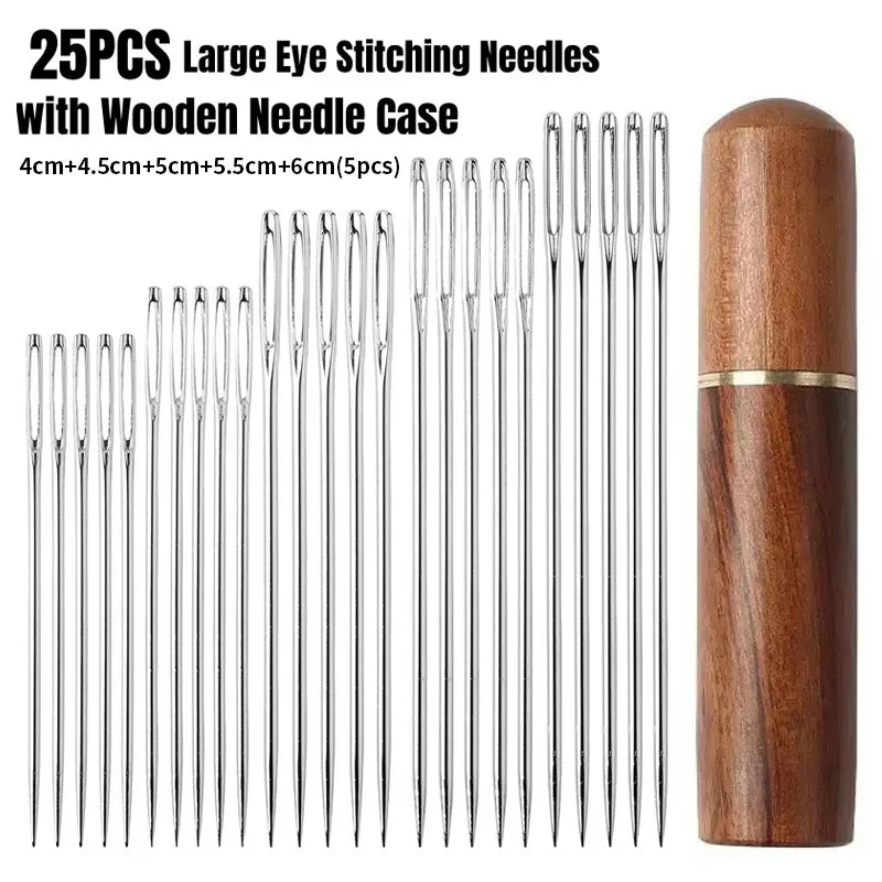 Self-Threading Sewing Needles | Stainless Steel Set of 30