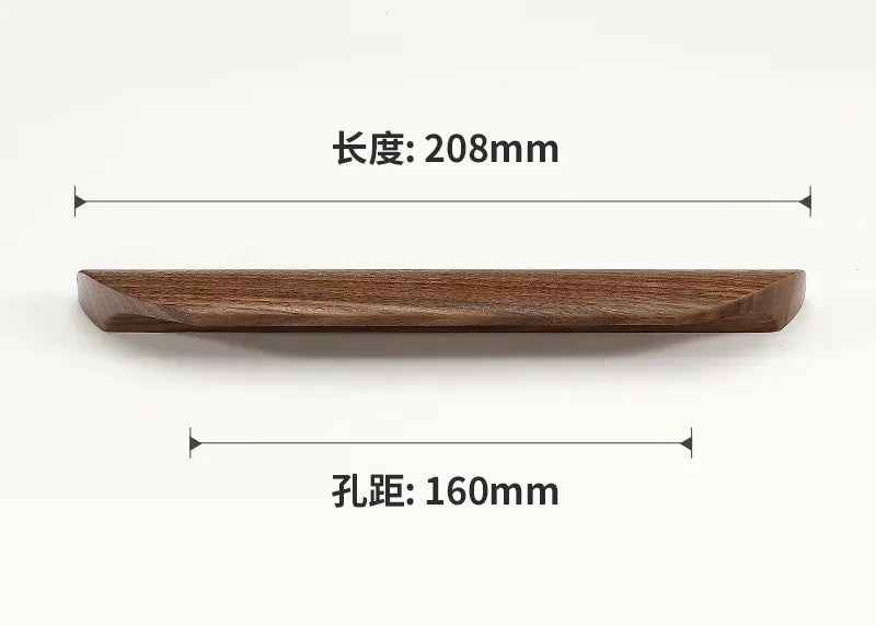 Natural Walnut Wood Cabinet & Drawer Handles | Modern Pull