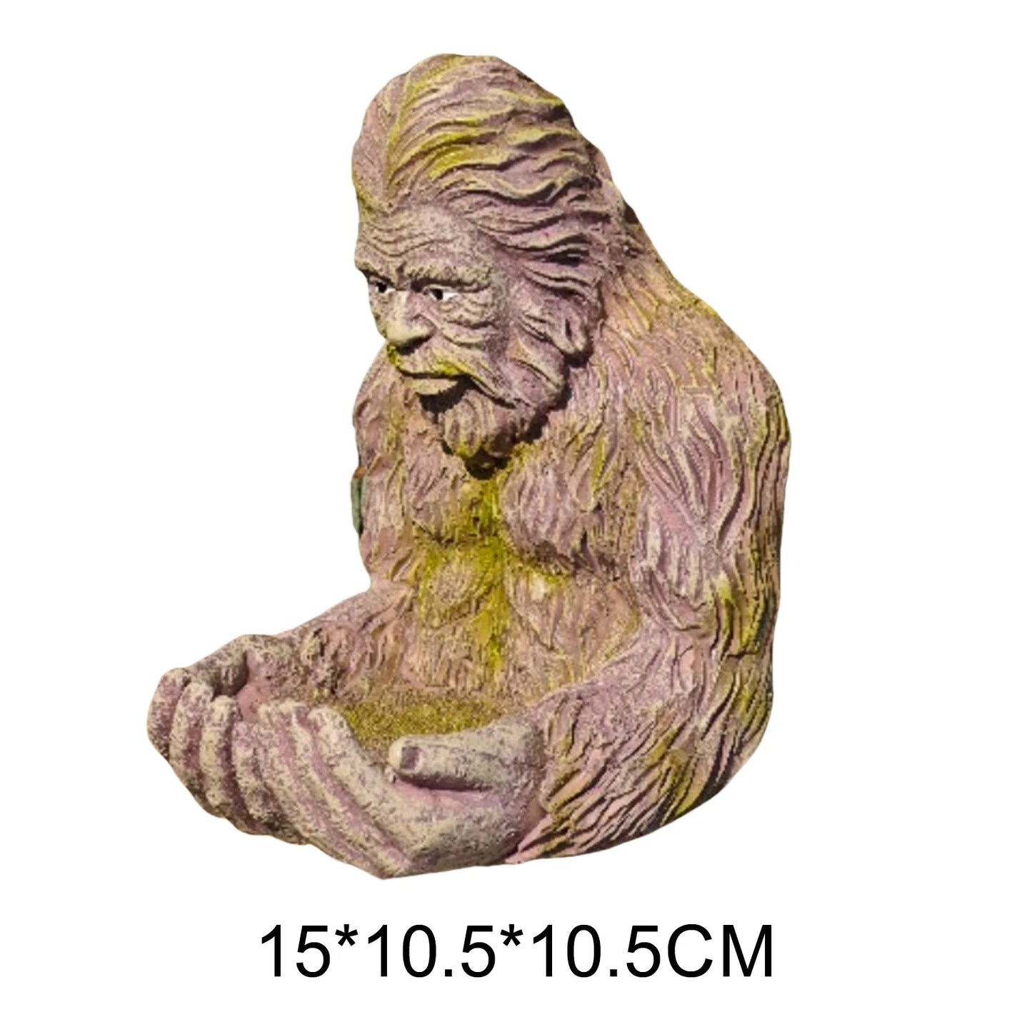 Tree Hugger Bird Feeder Sculpture Outdoor Resin Sasquatch Statue Wild Bird Seed Tray for Garden Yard Decoration Peaceful Pleasures Health and Wellness