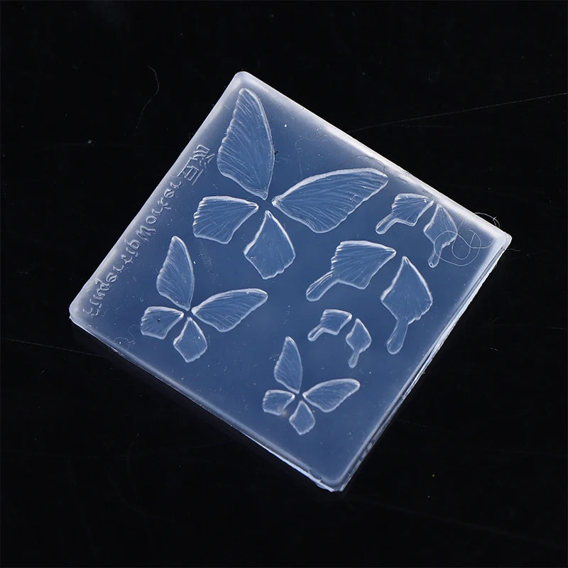 1Pcs 3D Silicone Nail Mold Butterfly Mould Stamping Plate Nails Stencils DIY UV Gel Nail Carving Mold Peaceful Pleasures Health and Wellness