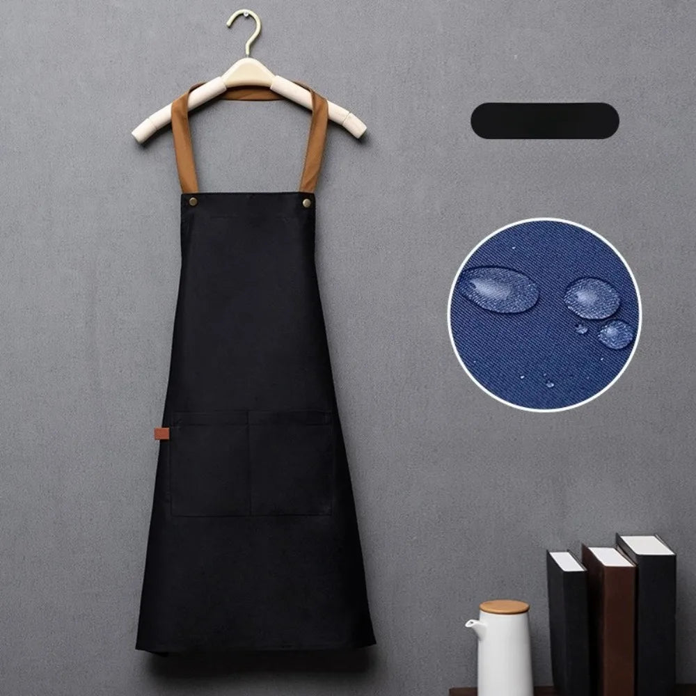Kitchen Apron Waterproof Cross Adjustable Webbing Restaurant Bar Barbershop Work Apron Cocina Accesorios De Cocina Novedosos Peaceful Pleasures Health and Wellness