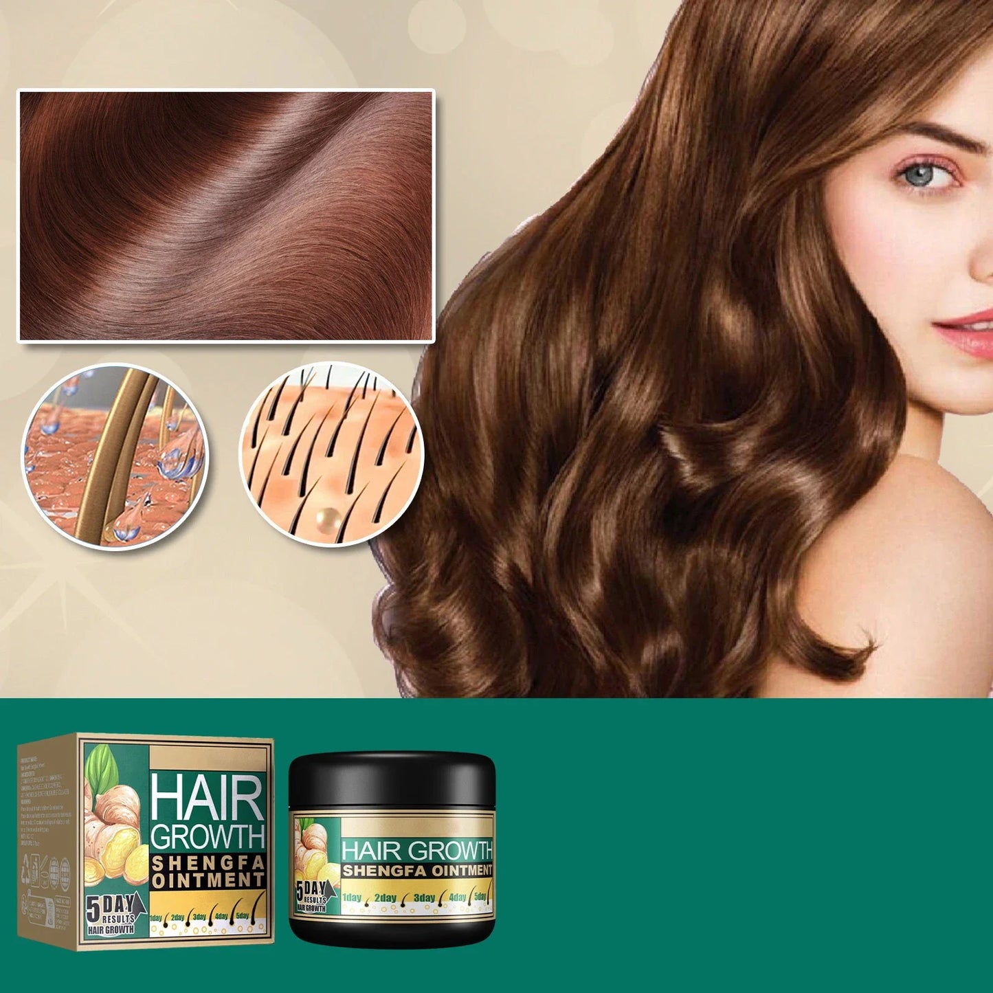 Ginger Hair Growth Cream – Anti Hair Loss Scalp Strengthener
