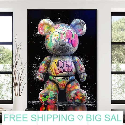 Banksy Pop Art Graffiti Canvas Poster | Love Sign Wall Art Canvas Art Print Peaceful Pleasures Health and Wellness