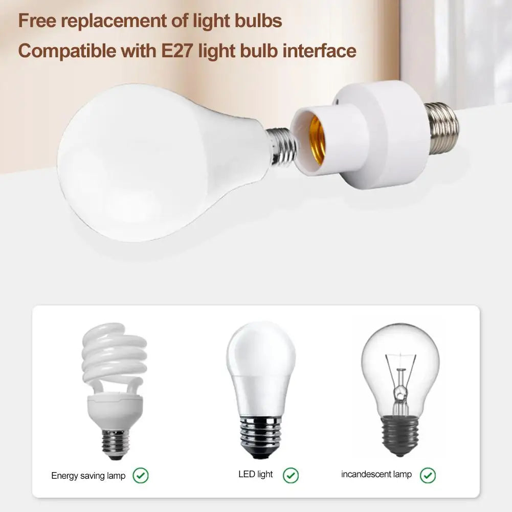 E27 Radar Motion Sensor Lamp Holder – Auto On/Off, 180°
