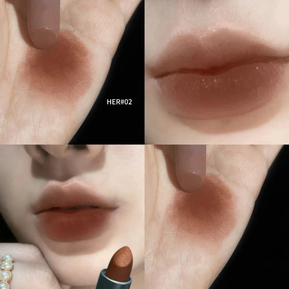 Korean Velvet Matte Lipstick – Long-Lasting Non-Transfer Lip Tint