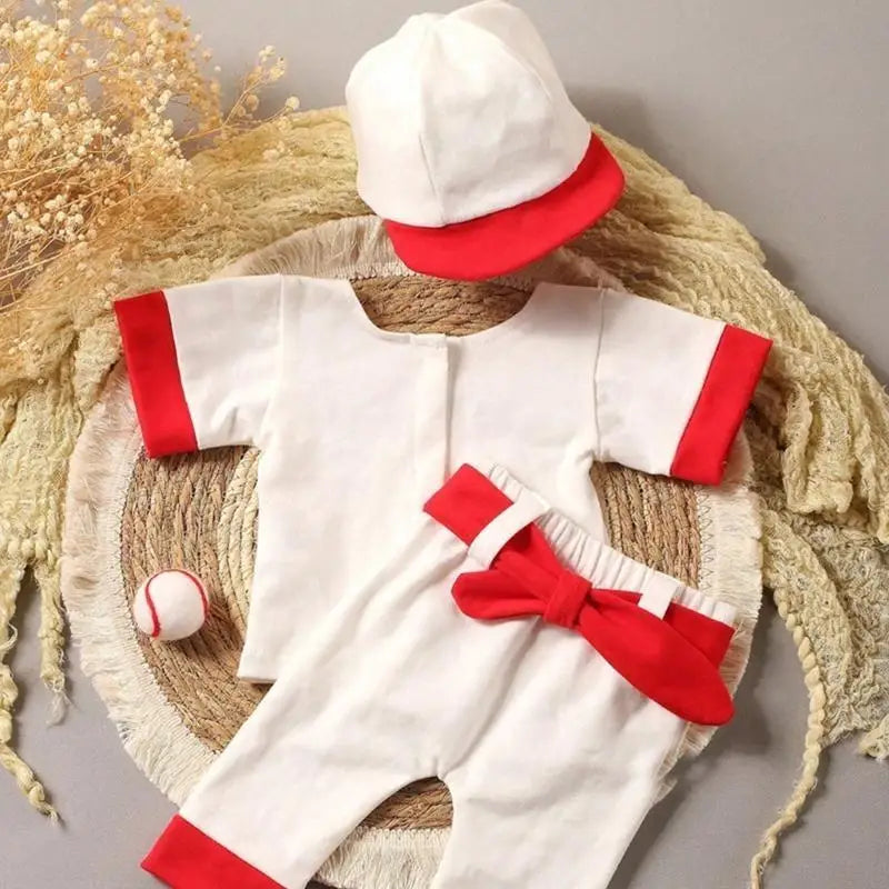 Newborn Baseball Uniform Photo Outfit Set | 0-6M Unisex