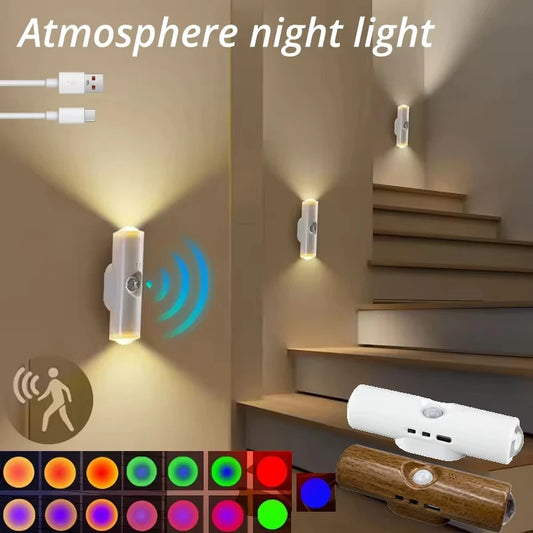 RGB Motion Sensor Night Light | Rechargeable Magnetic Spotlight Motion Sensor Night Light Peaceful Pleasures Health and Wellness