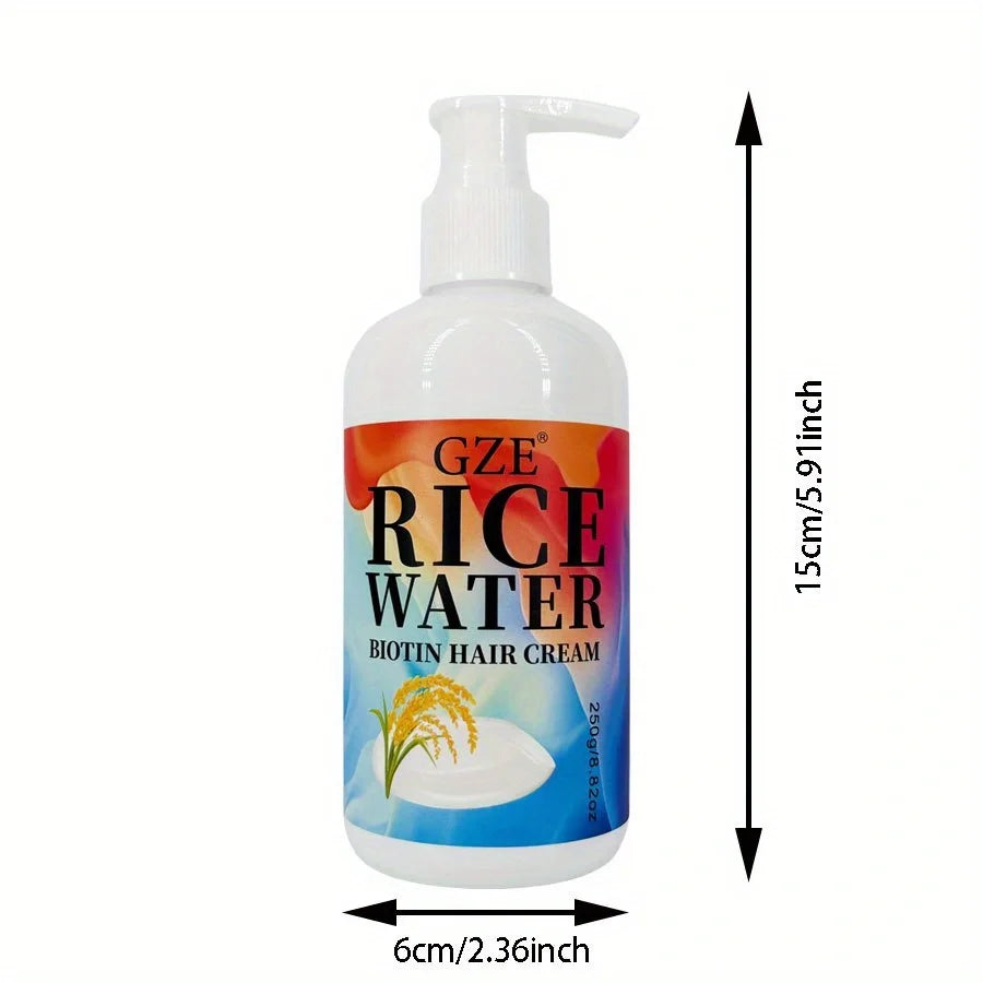 GZE Rice Water Biotin Hair Cream – Deep Hydrating, All Hair Types