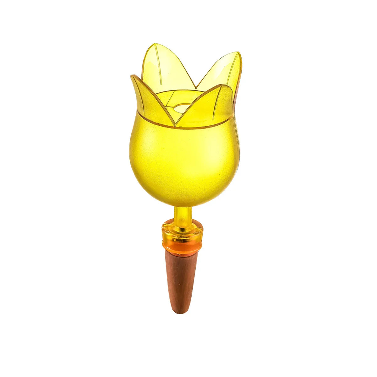 1PCS Flower shape Automatic Plant Watering Insert Effortless Self Watering Device Drip Irrigation System For Indoor Outdoor Peaceful Pleasures Health and Wellness Yellow