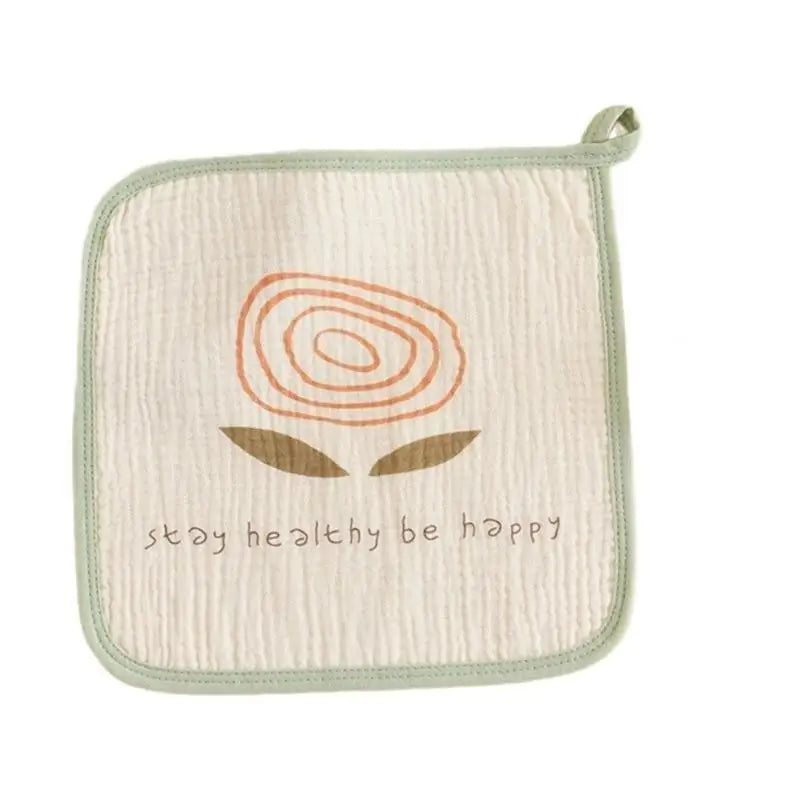 4-Layer Cotton Baby Washcloth | Soft Absorbent Crepe Towel