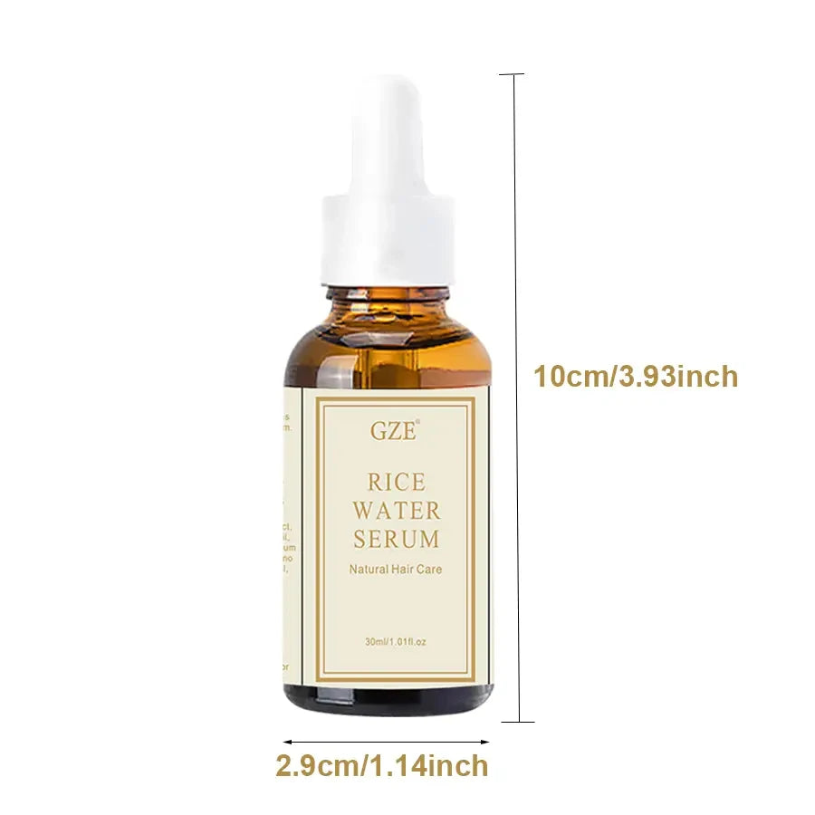 GZE Organic Rice Water Serum for Hair Growth & Skin | 30ml Hair Growth Serum Peaceful Pleasures Health and Wellness