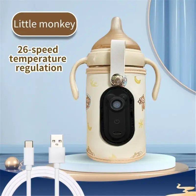USB Portable Baby Bottle Warmer | 21 Temps, LCD, Travel-Ready