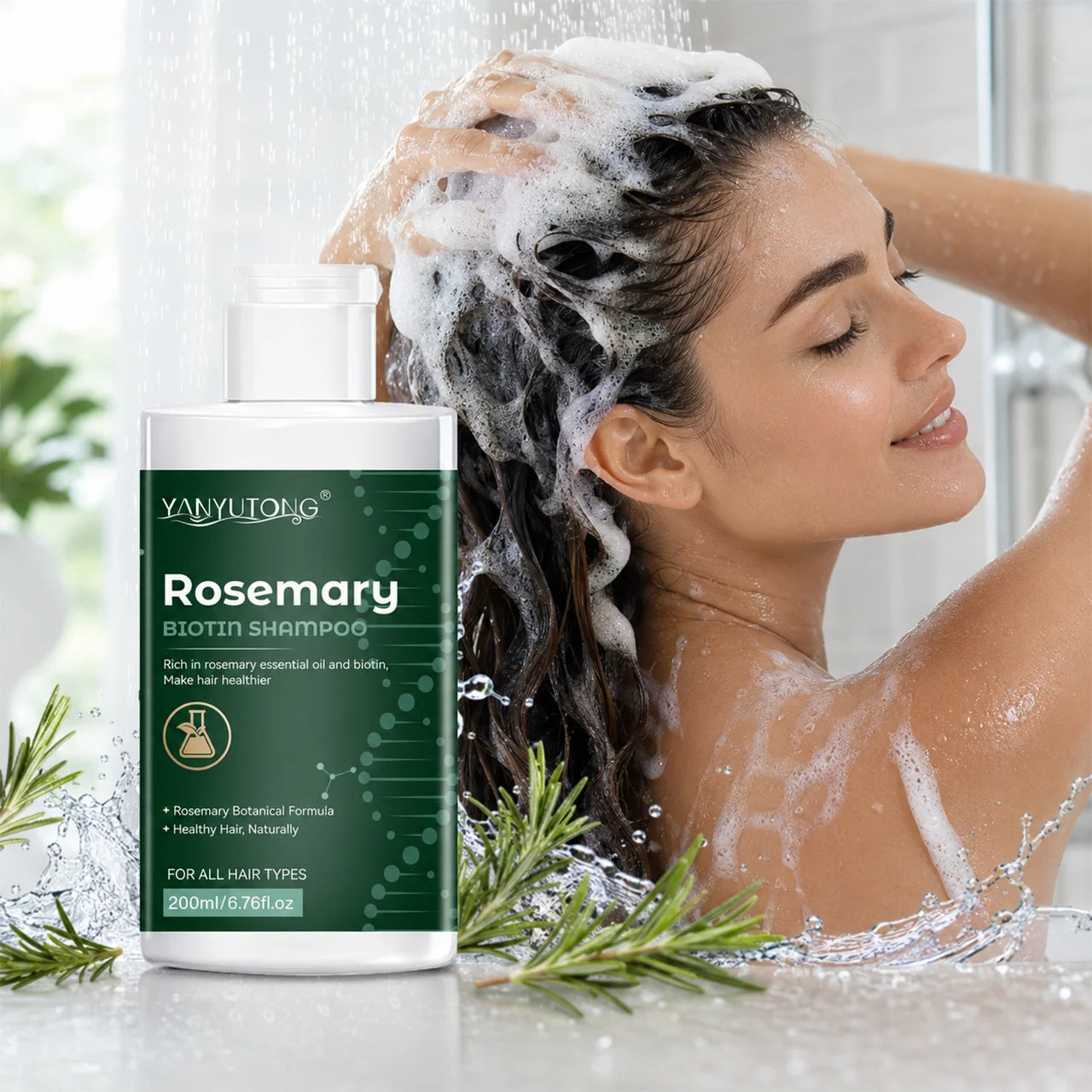 Rosemary shampoo and conditioner set – gentle cleansing, deep moisturizing, and softening effects. Peaceful Pleasures Health and Wellness Smoothing & Straightening