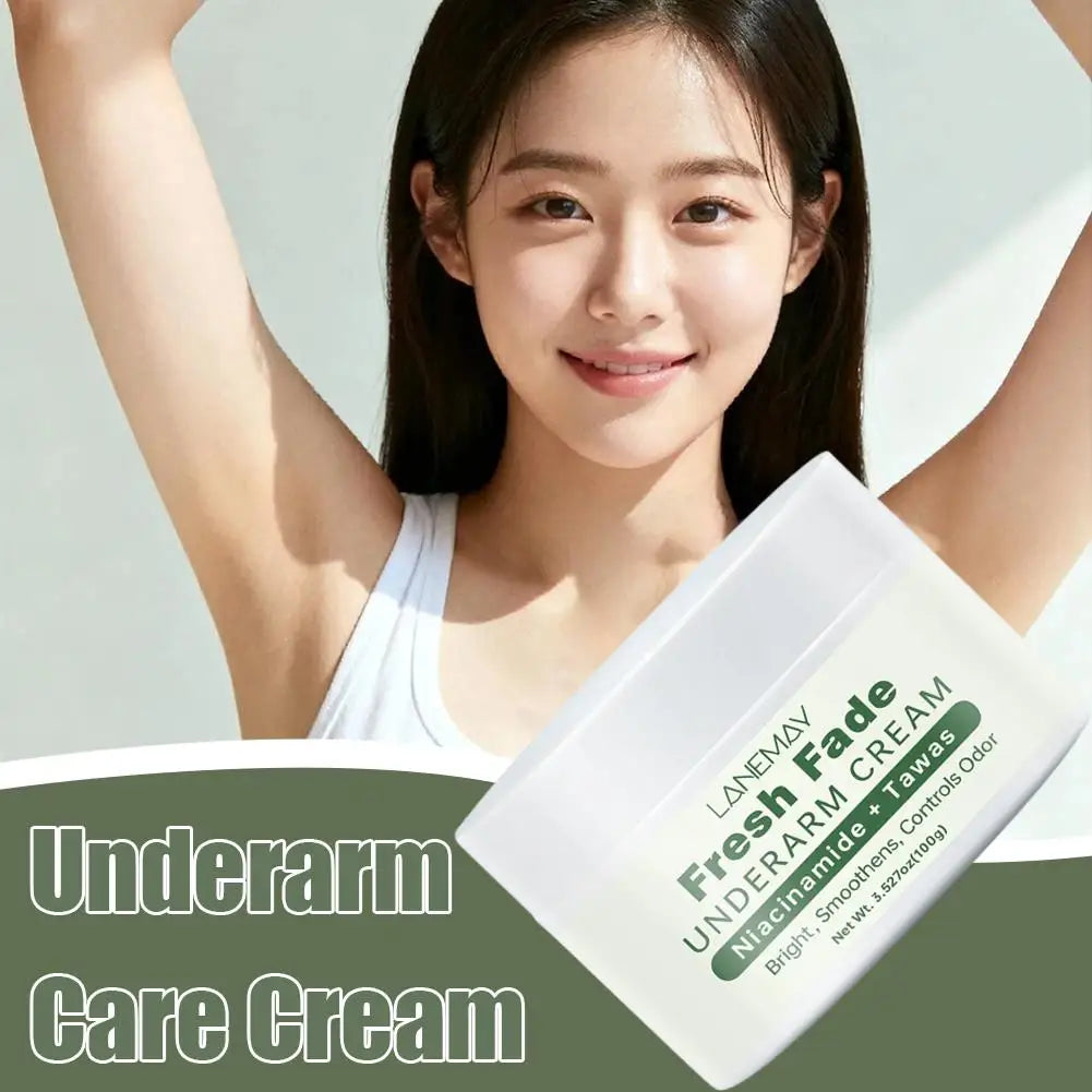 Fresh Fade UNDERARMCREAM Cream Niacinamide Brightens,Smoothens,Controls Odor Underarm Skin Care Moisturizing Body Lotion 100g Peaceful Pleasures Health and Wellness