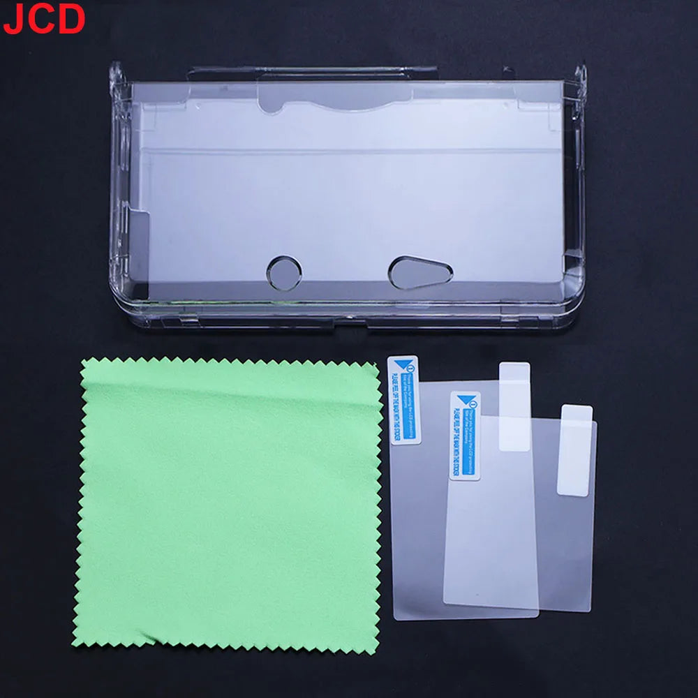 JCD Clear Crystal Case for Nintendo 3DS & New 3DS XL + Screen Film