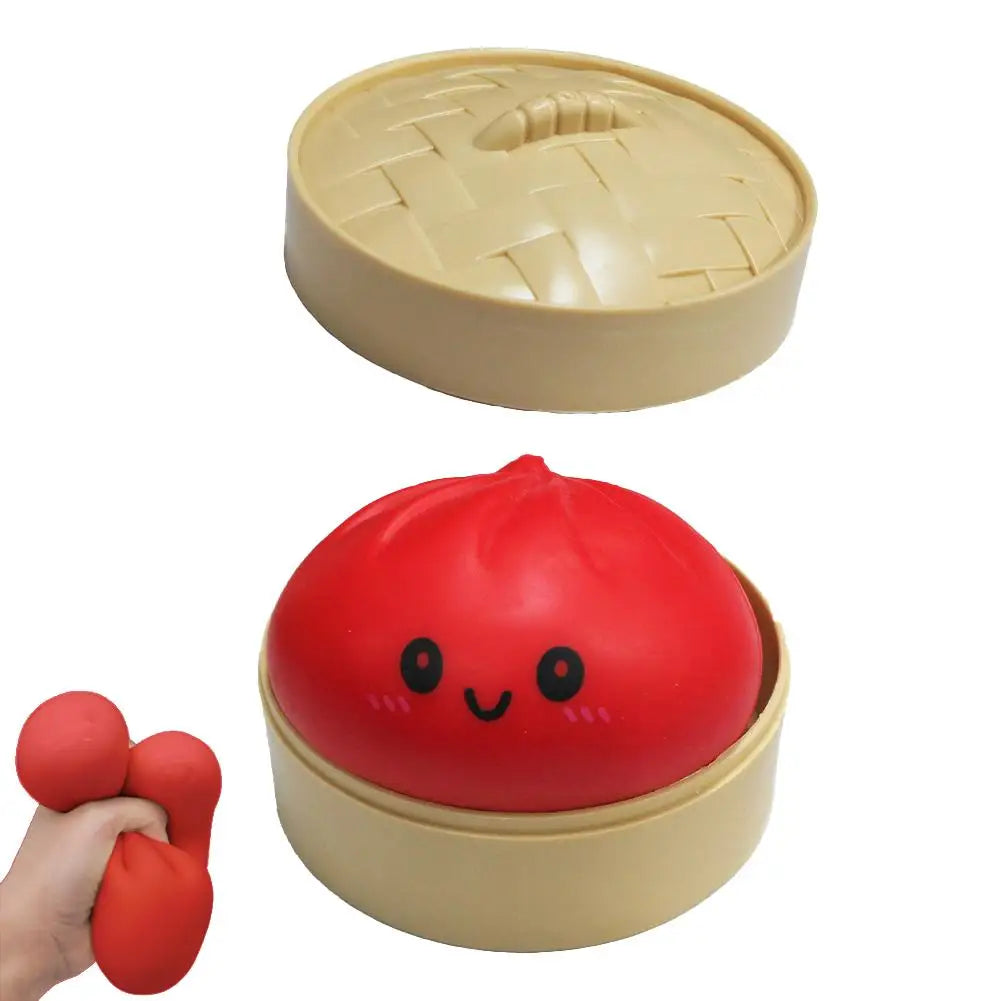 Colorful Dumpling Stress Balls for Decompression Play Peaceful Pleasures Health and Wellness Red