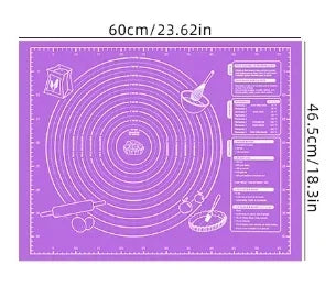 Silicone Pastry Mat Non-Stick Baking Dough Rolling Mat 45×60cm