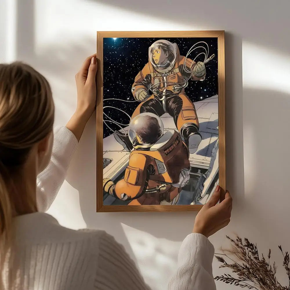 Anime Planetes HD Self-Adhesive Waterproof Wall Poster Anime Wall Poster Peaceful Pleasures Health and Wellness White7 50X70cmNoframe