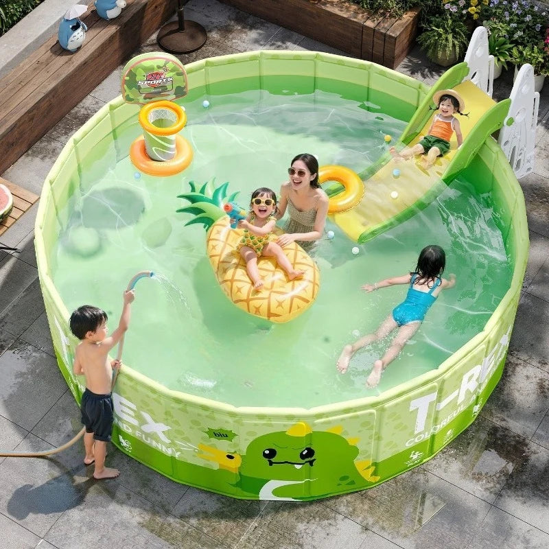 Non Inflatable Foldable Swimming Pool Foldable Frame Pool Summer Water Party Pool Pet Bathing Tub Fold Up Pool For Games Baby Peaceful Pleasures Health and Wellness