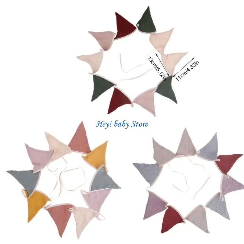 Baby Photography Bunting Flags | Cotton Newborn Photo Props