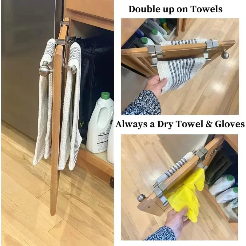 Over Door Towel Rack – Stainless Steel Hanging Bar Holder