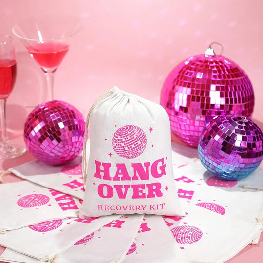 Disco Cowgirl Bachelorette Hangover Recovery Kit Bags 5pcs Bachelorette Party Bags Peaceful Pleasures Health and Wellness