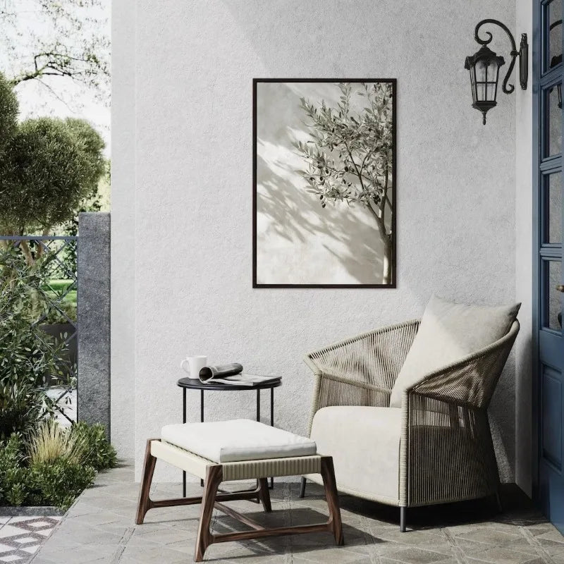 Minimalist Olive Tree Canvas Wall Art | Mediterranean Decor
