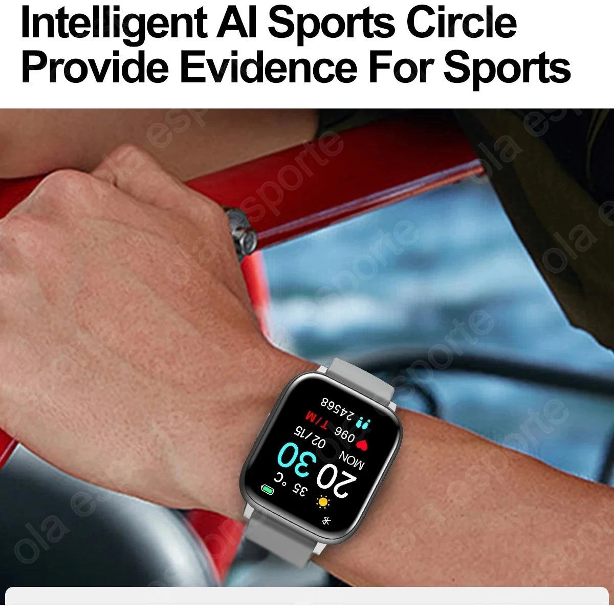 1.77" Touch Smartwatch – Heart Rate, SpO2 & Fitness Tracker