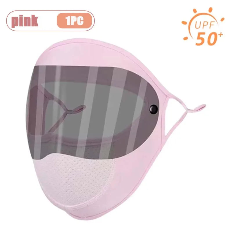 UPF 50+ Full Face Cover Mask with Goggles | UV & Dust Shield