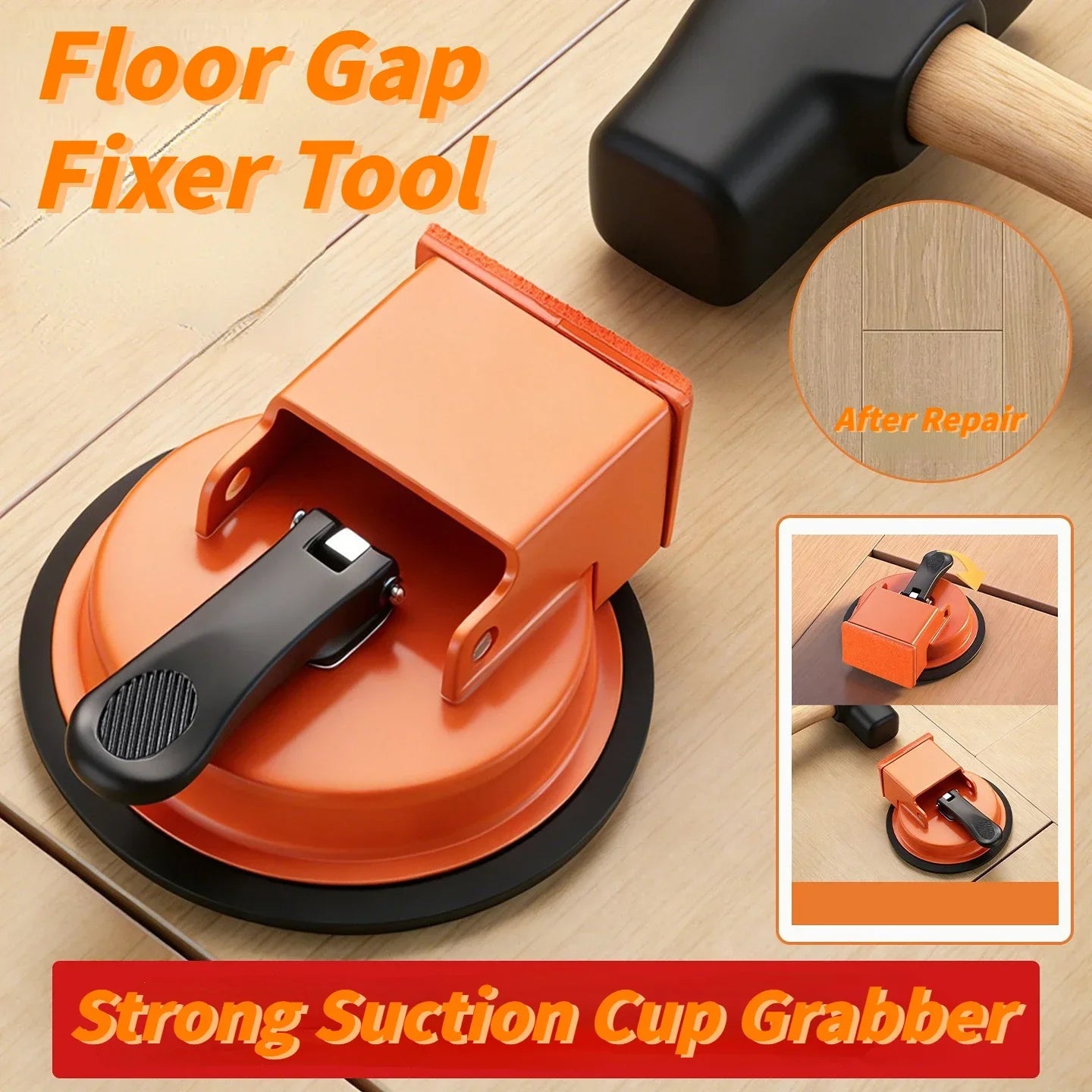 Heavy Duty Vacuum Suction Cup Floor Fixer Tool, Professional Construction Grade Gap Repair Tool for Tile Slat Baseboard Flooring Peaceful Pleasures Health and Wellness