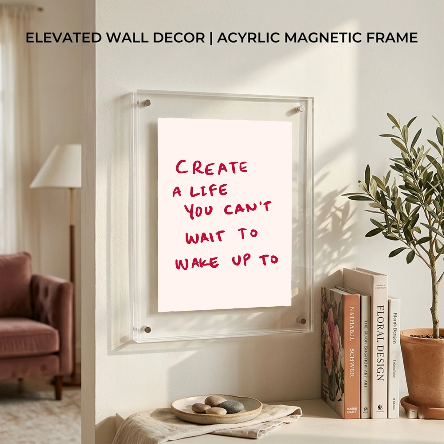 Acrylic Inspirational Quote Photo Frame | Wall Decor