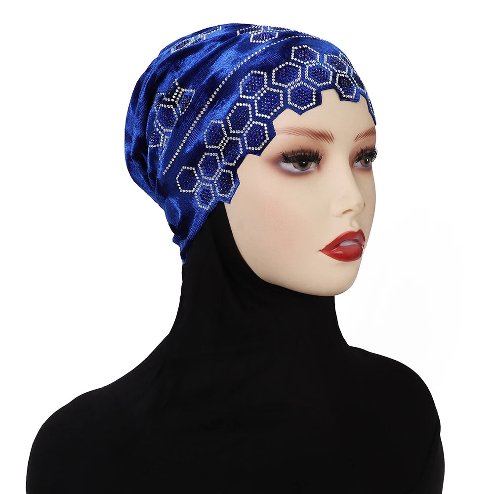 Rhinestone Headband Hijab Instant Turban Scarf | 12 Colors