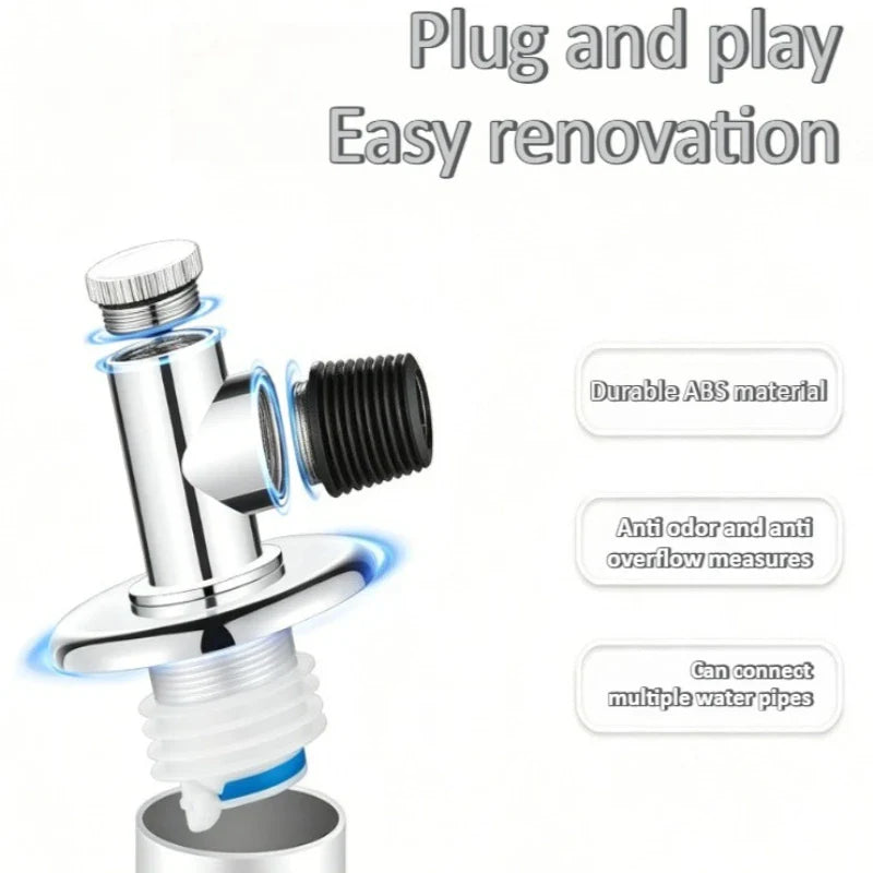 3-Way Washing Machine Floor Drain Check Valve – Anti-Backflow