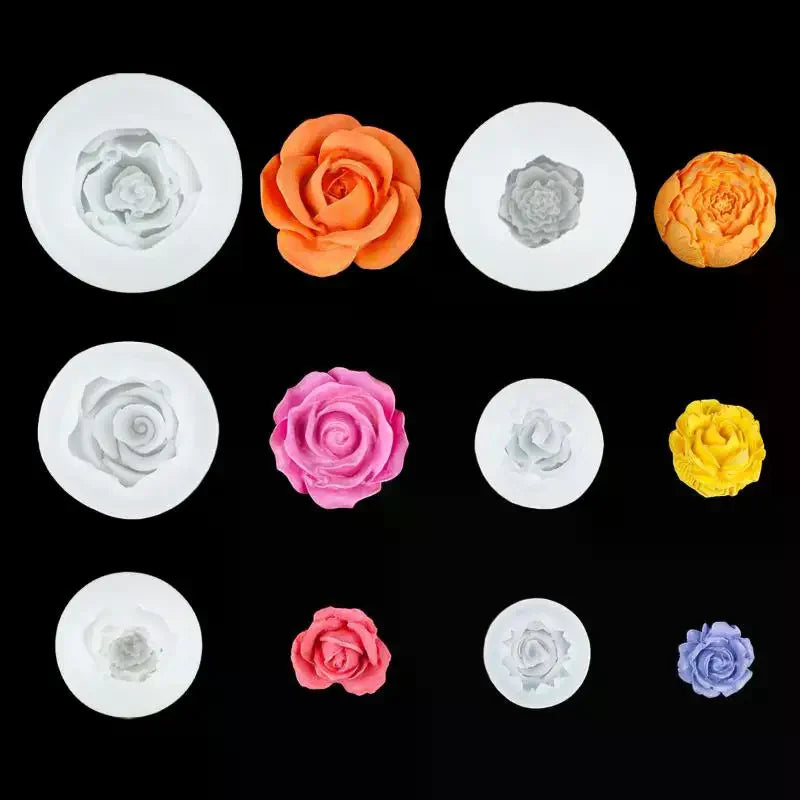 3D Rose Flower Silicone Mold – Soap, Epoxy & Craft