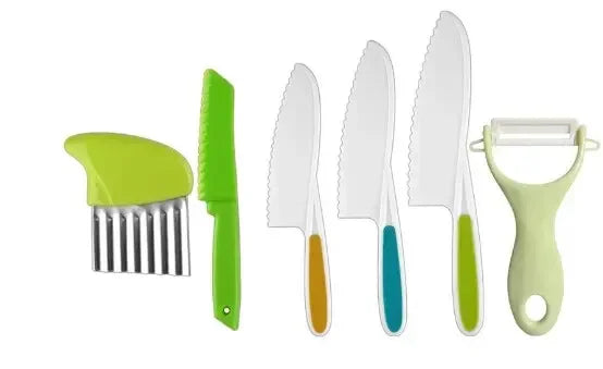 Kids Safe Plastic Knife & Cutter Set – Fruit, Cake & DIY Tools